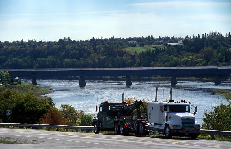 Trucks on highway